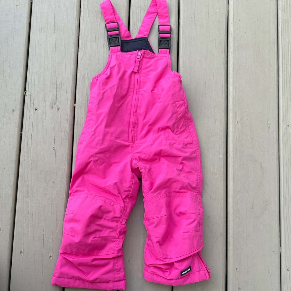 Lands' End Bright Pink Kids Overalls